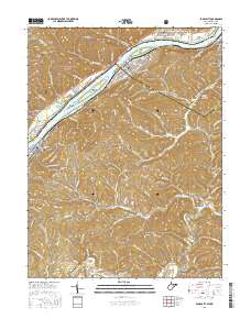 Paden City 2016 topographic map thumbnail