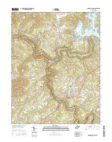 Summersville Dam 2016 topographic map thumbnail