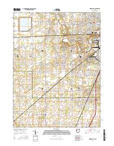 Cridersville 2016 topographic map thumbnail