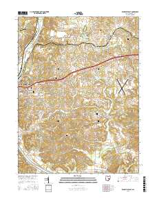 Zanesville East 2016 topographic map thumbnail