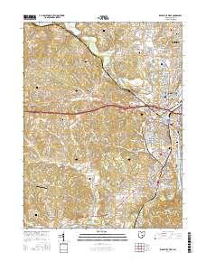 Zanesville West 2016 topographic map thumbnail
