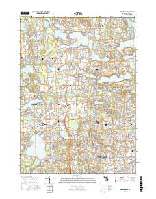 Walled Lake 2017 topographic map thumbnail