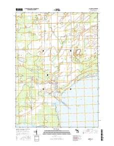 Au Gres 2017 topographic map thumbnail