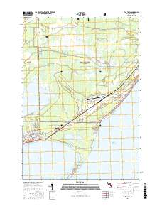 East Tawas 2017 topographic map thumbnail