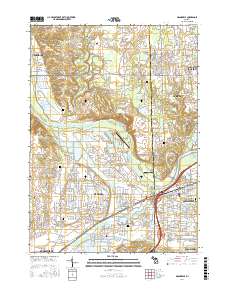 Grandville 2017 topographic map thumbnail