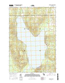 Hubbard Lake 2017 topographic map thumbnail