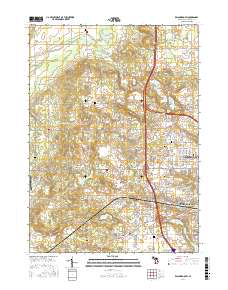 Kalamazoo SW 2017 topographic map thumbnail