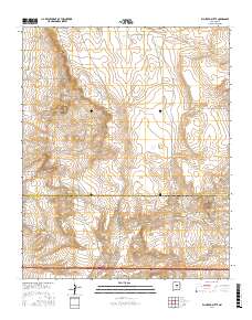 El Cuervo Butte 2017 topographic map thumbnail