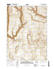 Orejana Canyon 2017 topographic map thumbnail