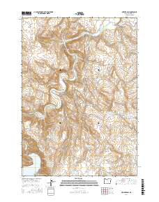 Owyhee Dam 2017 topographic map thumbnail