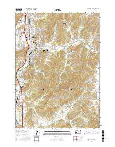 Roseburg East 2017 topographic map thumbnail