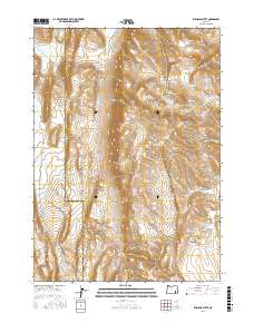 Ryegrass Butte 2017 topographic map thumbnail