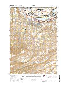 The Dalles South 2017 topographic map thumbnail