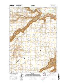 Tygh Valley 2017 topographic map thumbnail