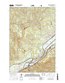 Bonneville Dam 2017 topographic map thumbnail