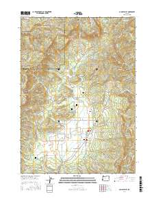 Camas Valley 2017 topographic map thumbnail