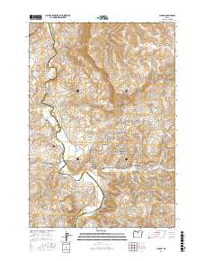 Clarno 2017 topographic map thumbnail