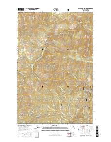 Huckleberry Mountain 2017 topographic map thumbnail