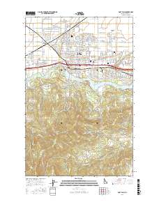 Post Falls 2017 topographic map thumbnail