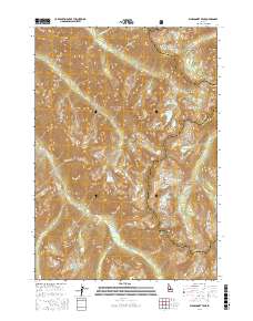 Warbonnet Peak 2017 topographic map thumbnail