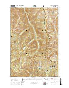 Burnt Fork Lake 2017 topographic map preview