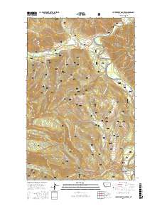 Huckleberry Mountain 2017 topographic map thumbnail