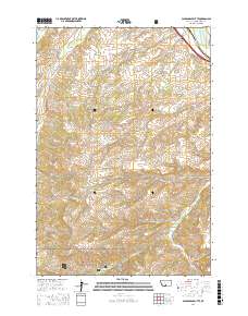 Packsaddle Butte 2017 topographic map thumbnail