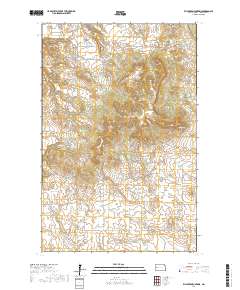 Killdeer Mountains 2017 topographic map thumbnail