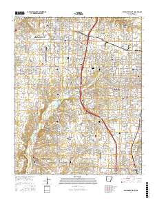 Bentonville South 2017 topographic map thumbnail