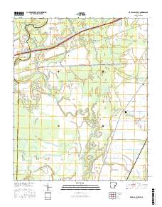 De Valls Bluff SE 2017 topographic map thumbnail