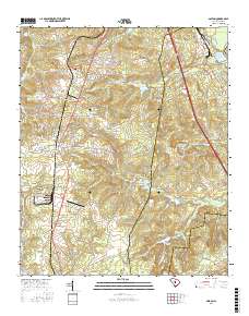 Gaston 2017 topographic map thumbnail