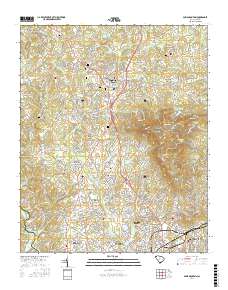 Paris Mountain 2017 topographic map thumbnail