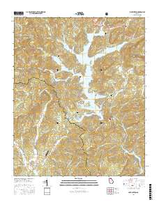 Lake Burton 2017 topographic map thumbnail