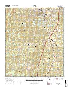 Newnan South 2017 topographic map thumbnail