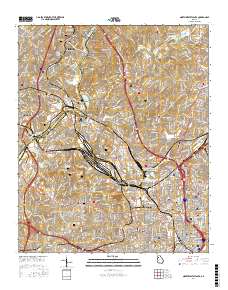 Northwest Atlanta 2017 topographic map thumbnail