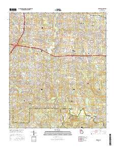 Redan 2017 topographic map thumbnail