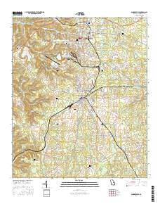 Sandersville 2017 topographic map thumbnail