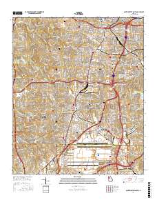 Southwest Atlanta 2017 topographic map thumbnail