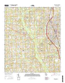 Tifton West 2017 topographic map thumbnail