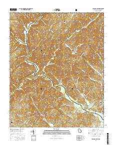 Tugaloo Lake 2017 topographic map thumbnail