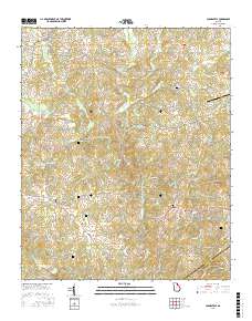 Carnesville 2017 topographic map thumbnail