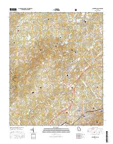 Clarkesville 2017 topographic map thumbnail