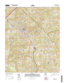 Commerce 2017 topographic map thumbnail