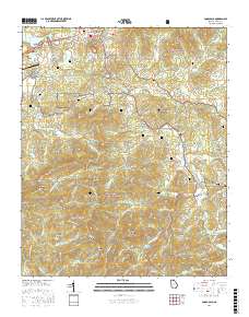 Coosa Bald 2017 topographic map thumbnail