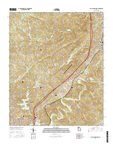 Ball Ground West 2017 topographic map thumbnail