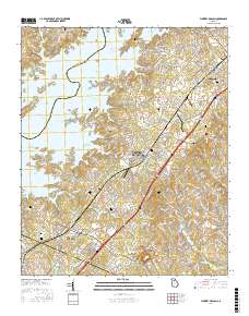 Flowery Branch 2017 topographic map thumbnail