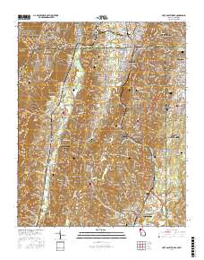 Fort Oglethorpe 2017 topographic map thumbnail