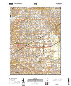 Tinley Park 2018 topographic map thumbnail