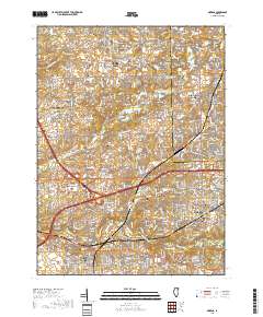 Mokena 2018 topographic map thumbnail