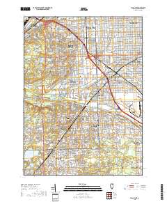Palos Park 2018 topographic map thumbnail